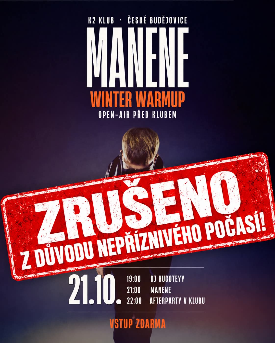 !!! ZRUŠENO !!!WINTER WARMUP - MANENE