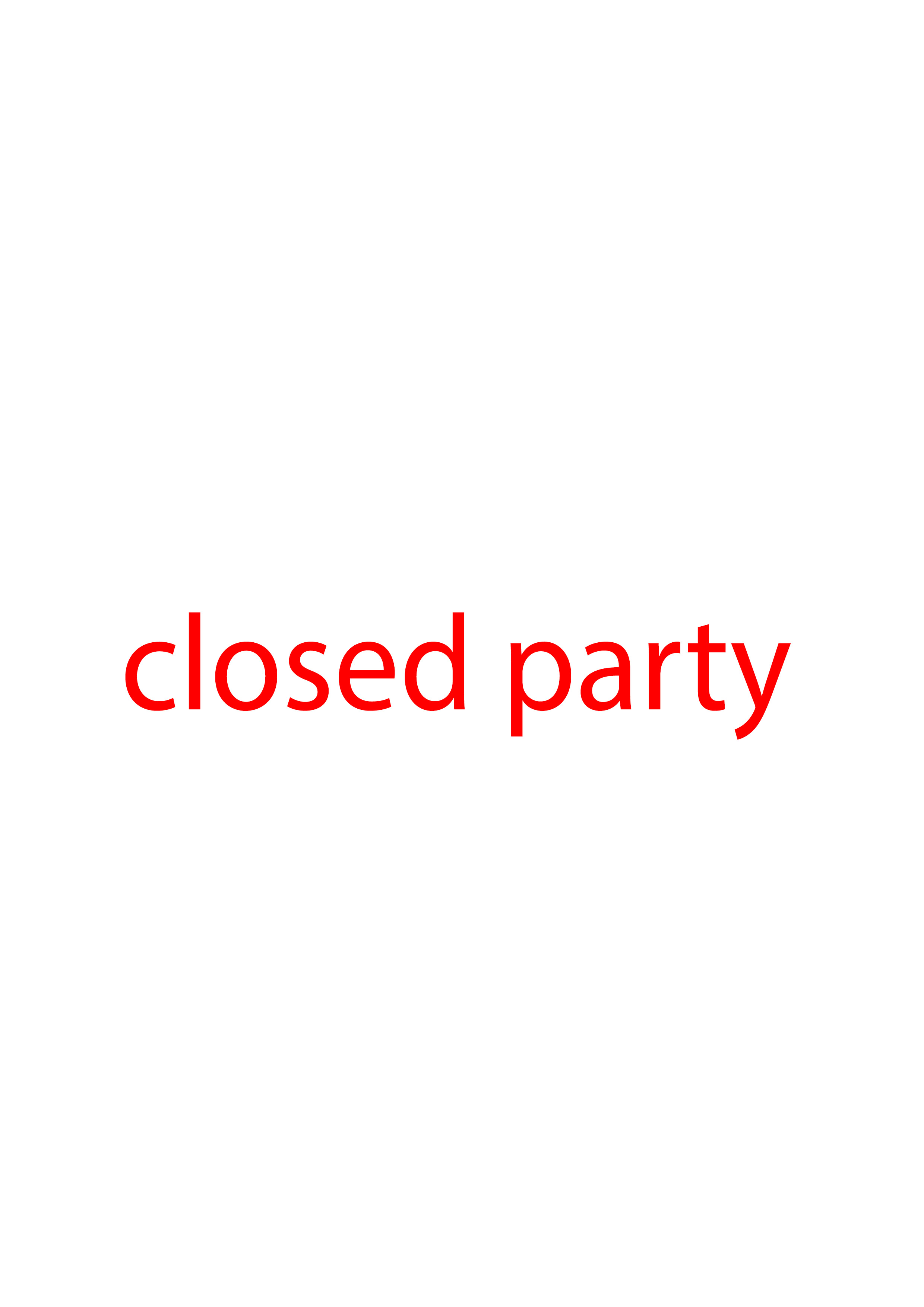 Closed Party